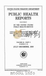 PUBLIC HEALTH REPORTS VOLUME 45 PART 2 1931 PDF电子版封面