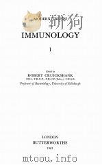 MODERN TRENDS IN IMMUNOLOGY I 1963 PDF电子版封面