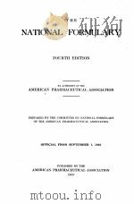 THE NATIONAL FORMULARY FOURTH EDITION（1922 PDF版）