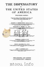 THE DISPENSATORY OF THE UNITED STATES OF AMERICA TWENTIETH EDITION（1918 PDF版）