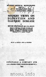 MODERN VIEWS ON DIGESTION AND GASTRIC DISEASE 1925 PDF电子版封面 HUGH MACLEAN