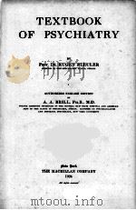 TEXTBOOK OF PSYCHIATRY（1924 PDF版）
