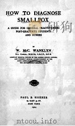 HOW TO DIAGNOSE SMALLPOX（1914 PDF版）