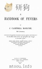 A HANDBOOK OF FEVERS（1914 PDF版）