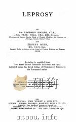 LEPROSY   1925  PDF电子版封面     