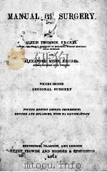 MANUAL OF SURGERY VOLUME SECOND REGIONAL SURGERY 1913 PDF电子版封面