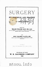 SURGERY ITS PRINCIPLES AND PRACTICE VOLUME V（1922 PDF版）