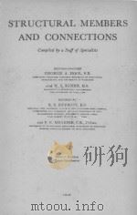 STRUCTURAL MEMBERS AND CONNECTIONS SECOND EDITION 1946 PDF电子版封面