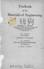 TEXTBOOK OF THE MATERIALS OF ENGINEERING PDF电子版封面 HERBERT F. MOORE