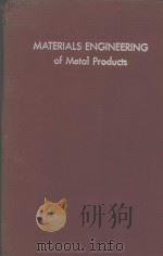 MATERIALS ENGINEERING OF METAL PRODUCTS（1950 PDF版）
