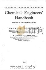 CHEMICAL ENGINEERS‘HANDBOOK VOLUME II（1934 PDF版）