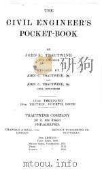 THE CIVIL ENGINEER‘S POCKET-BOOK 1916 PDF电子版封面 JOHN C. TRAUTWINE