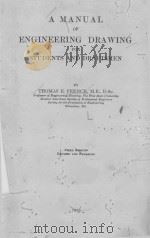 A MANUAL OF ENGINEERING DRAWING FOR STUDENTS AND DRAFTSMEN FIFTH EDITION 1935 PDF电子版封面 THOMAS E. FRENCH