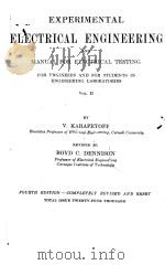 EXPERIMENTAL ELECTRICAL ENGINEERING VOLUME II FOURTH EDITION（ PDF版）