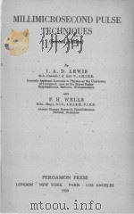 MILLIMICROSECOND PULSE TECHNIQUES SECOND EDITION（1959 PDF版）