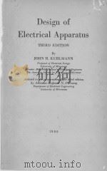 DESIGN OF ELECTRICAL APPARATUS THIRD EDITION（1950 PDF版）