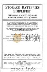 STORAGE BATTERIES SIMPLIFIED（1919 PDF版）