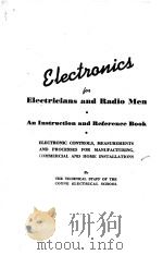 ELECTRONICS FOR ELECTRICIANS AND RADIO MEN（ PDF版）