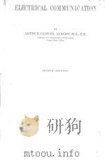 ELECTRICAL COMMUNICATION SECOND EDITION PDF电子版封面