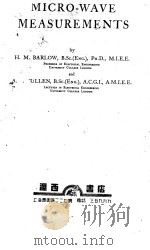 MICRO-WAVE MEASUREMENTS 1950 PDF电子版封面