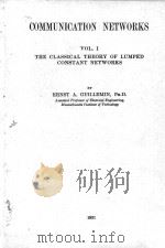 COMMUNICATION NETWORKS VOLUME I 1931 PDF电子版封面