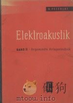 ELEKTROAKUSTIK BAND II 1951 PDF电子版封面