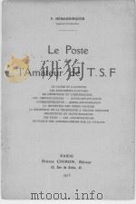 LE POSTE DE I‘AMATEUR DE T.S.F. 1923 PDF电子版封面