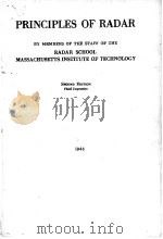 PRINCIPLES OF RADAR SECOND EDITION 1946 PDF电子版封面