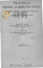 PRACTICAL RADIO COMMUNICATION FIRST EDITION 1935 PDF电子版封面 ARTHUR R. NILSON AND J.L. HORN