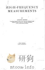 HIGH-FREQUENCY MEASUREMENTS FIRST EDITION（1933 PDF版）