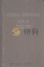 COAL MINING VOLUME II THIRD EDITION 1952 PDF电子版封面