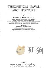 THEORETICAL NAVAL ARCHITECTURE 1948 PDF电子版封面