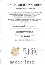 KNOW YOUR OWN SHIP:A SIMPLE EXPLANATION 1945 PDF电子版封面 THOMAS WALTON