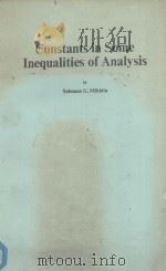 CONSTANTS IN SOME INEQUALITIES OF ANALYSIS PDF电子版封面 0471905593 SOLOMON G.MIKHLIN