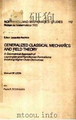 GENERALIZED CLASSICAL MECHANICS AND FIELD THEORY（ PDF版）