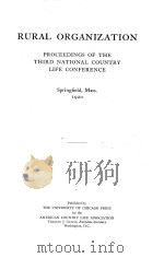 RURAL ORGANIZATION 1921 PDF电子版封面