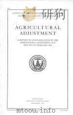 AGRICULTURAL ADJUSTMENT 1934 PDF电子版封面