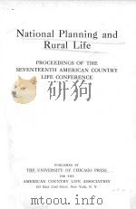 NATIONAL PLANNING AND RURAL LIFE 1934 PDF电子版封面