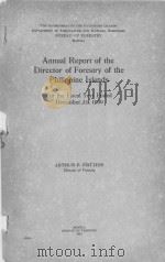 ANNUAL REPORT OF THE DIRECTOR OF FORESTRY OF THE PHILIPPINE ISLANDS 1931 PDF电子版封面