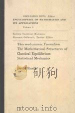 ENCYCLOPEDIA OF MATHEMATICS AND ITS APPLICATIONS VOLUME 5     PDF电子版封面  0201135043  GIAN CARLO RATA 