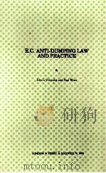 E.C.ANTI-DUMPING LAW AND PRACTICE 1996 PDF电子版封面 0421561505
