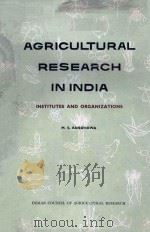 AGRICULTURAL RESEARCH IN INDIA PDF电子版封面 M.S.RANDHAWA