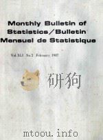 Monthly Bulletin of Statistics/Bulletin Mensuel de Statistique Vol.XLl No.2 February 1987 PDF电子版封面