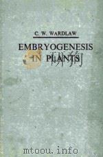 EMBRYOGENESIS IN PLANTS PDF电子版封面