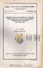 TEXAS AGRICULTURAL EXPERIMENT STATION NO.107（1944 PDF版）