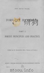 FORESTRY HANDBOOK PART Ⅰ.FOREST PRINCIPLES AND PRACTICE 1915 PDF电子版封面