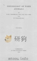 PHYSIOLOGY OF FARM ANIMALS FOURTH EDITION（1946 PDF版）