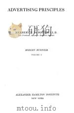 MODERN BUSINESS VOLUME 6 ADVERTISING PRINCIPLES 1917 PDF电子版封面