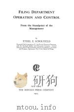 FILING DEPARTMENT OPERATION AND CONTROL（1923 PDF版）