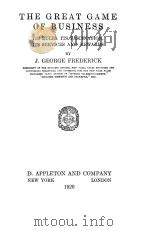 THE GREAT GAME OF BUSINESS（1920 PDF版）